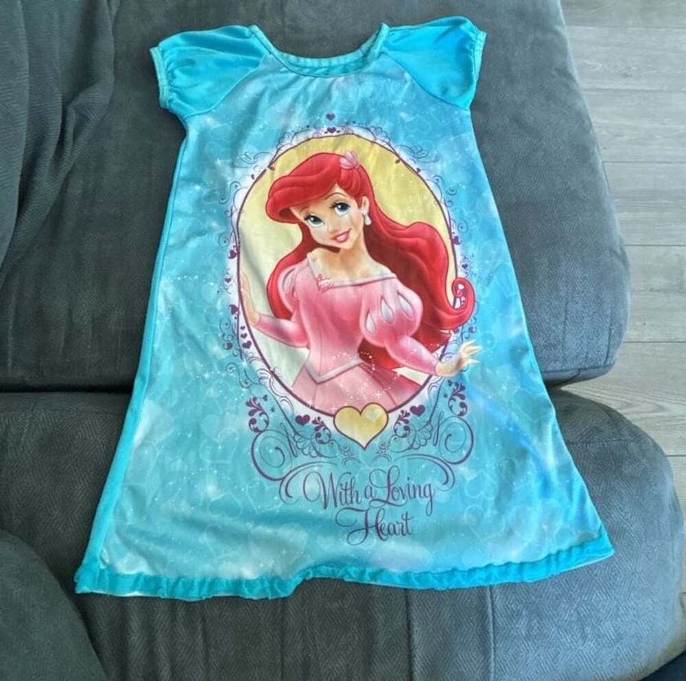 Disney Princess The Little Mermaid Ariel Girls Nightgown With a Loving Heart